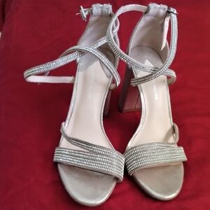 ANTONIO MELANI Silver Strappy Heels